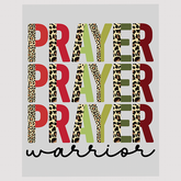 Leopard Print PRAYER WARRIOR DTF Transfer